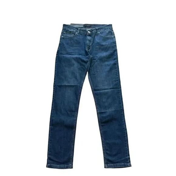 Dolce & Gabbana Dark Wash Blue Mid Rise Denim  Straight Leg  Slim Jeans SZ 32 - Picture 1 of 11